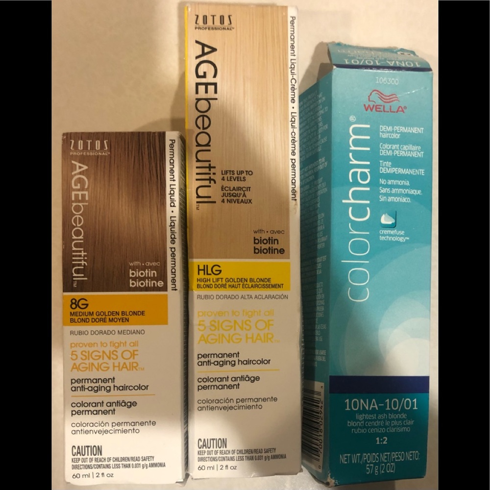 3 THREE BLONDE HAIR COLOR DYE for WOMEN NEW